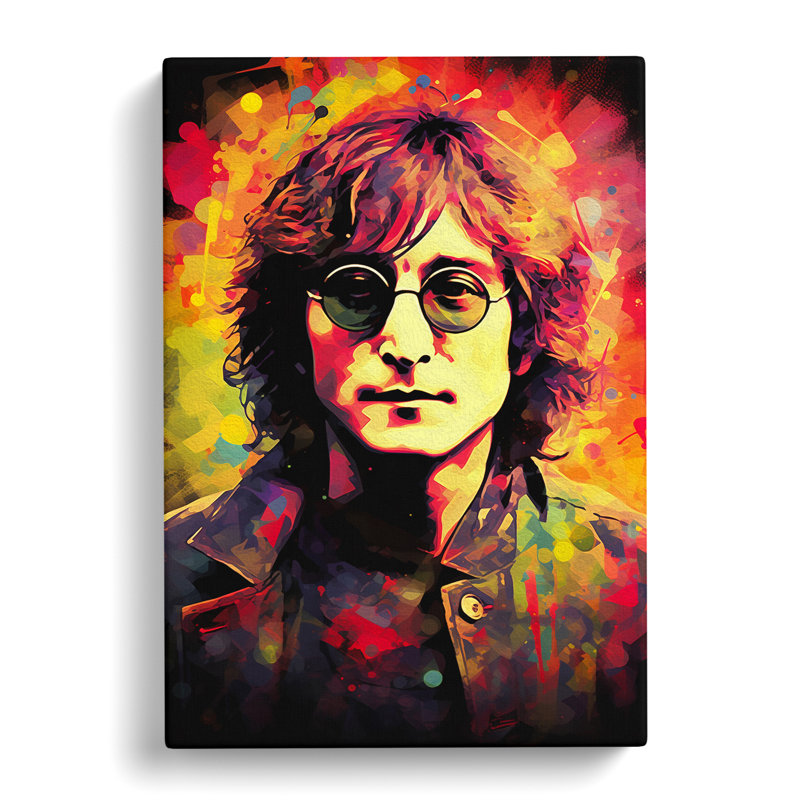 John Lennon Digital - Art Prints - Wrapped Canvas, 50cm H x 35cm W x 3cm D