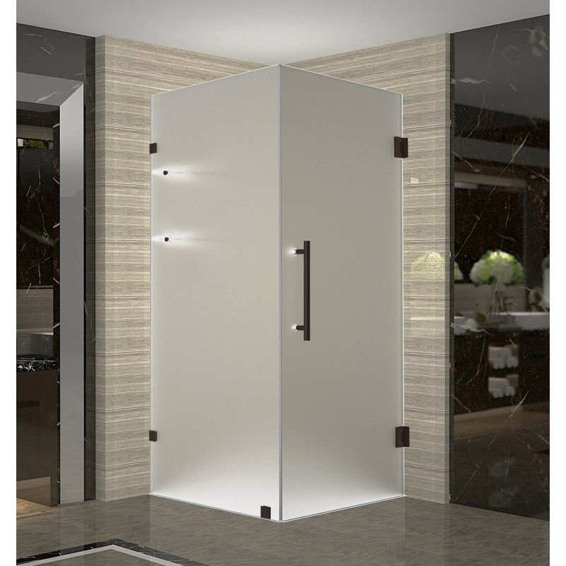 Aquadica GS Frameless 32" x 72" Square Hinged Shower Enclosure