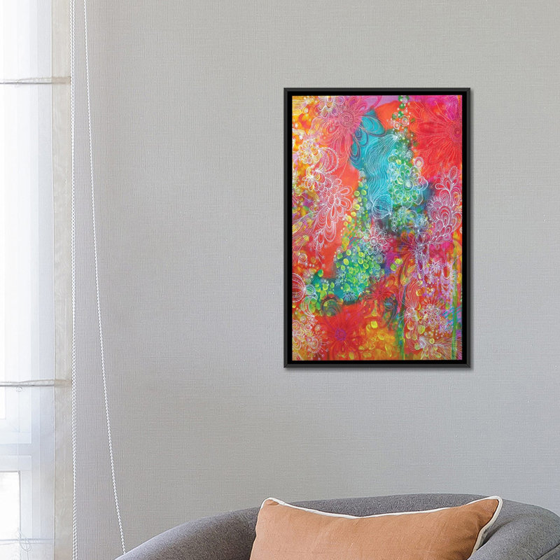 « tachetée light » par stéphanie corfee, impression sur toile, H 26 po x l 18 po x P 1,5 po, Toile avec cadre noir