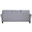 Lin moderne 3, gris-bleu, capacité de poids confortable, lin gris-bleu de salon, résistance au froid,