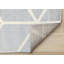 Tapis d'intérieur géométrique ton sur ton / bleu uni 5 pi x 8 pi (5 pi 3 po x 7 pi 7 po) Branch Blue-923729540