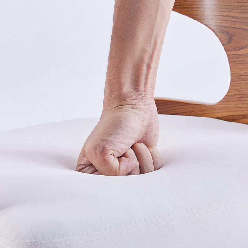 Chaise de salle à manger rembourrée avec structure en bois, Gingembre gingembre, 2