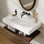 Lavabo de salle de bain rectangulaire à surface solide 18,7 po FRALIMK