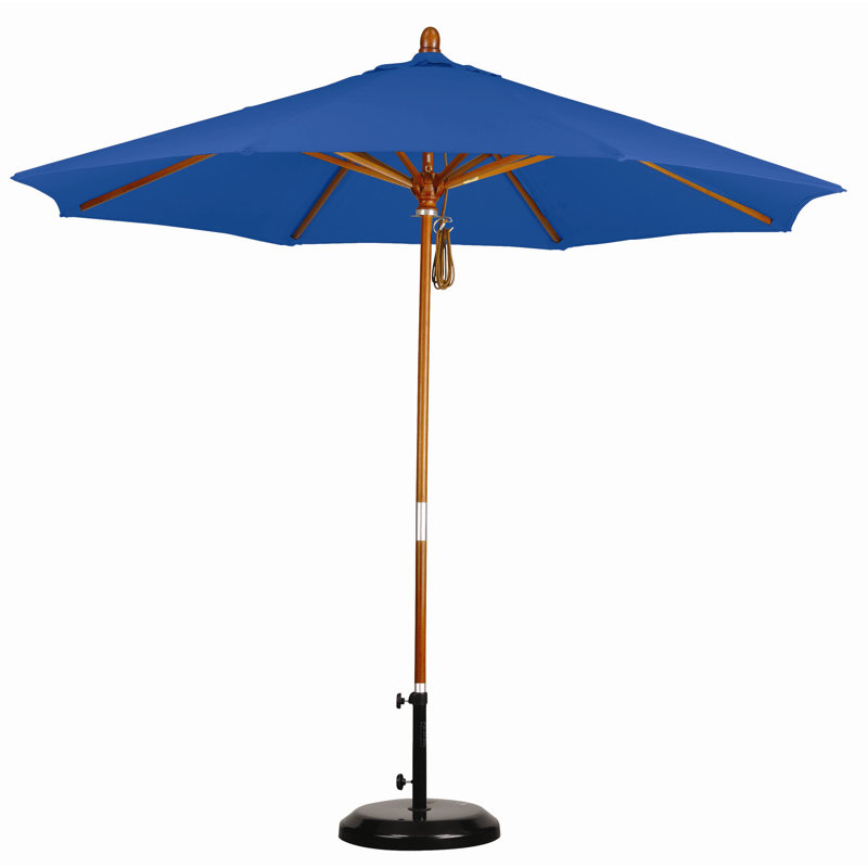 Parasol de marché octogonal 7,5 'x 7,5' Manon, Toile Sunbrella® bleu pacifique