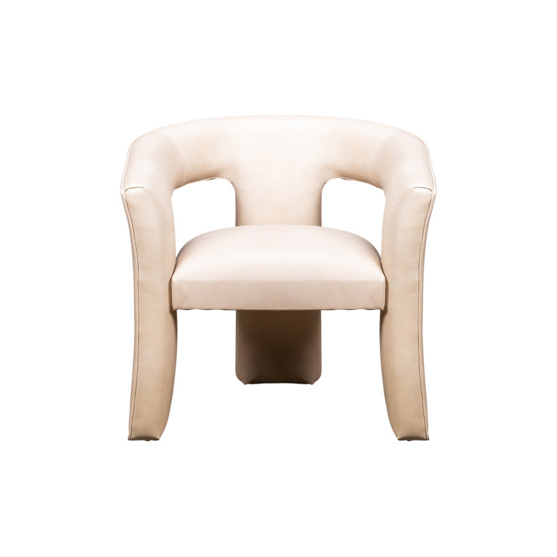 Gramercy Armchair, Gramercy Khaki Genuine Leather