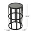 Table d'appoint en céramique avec cadre en fer gris pour table et patio