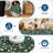 Washable Rugs for Living Room, Floral Animal Print Area Rug with Non Slip Backing, Low Pile & Stain Resistant Botanical Soft Accent Carpet for Dining Room, Under Table, Bedroom, Nursery-1098794495-1098392653