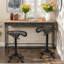 Tabouret de bar Tractor-Tabouret de bar industriel rustique-Tabouret pivotant en fonte de style campagnard - Hauteur réglable du comptoir - 22,05 à 27,95 po (rouille)-1609067122