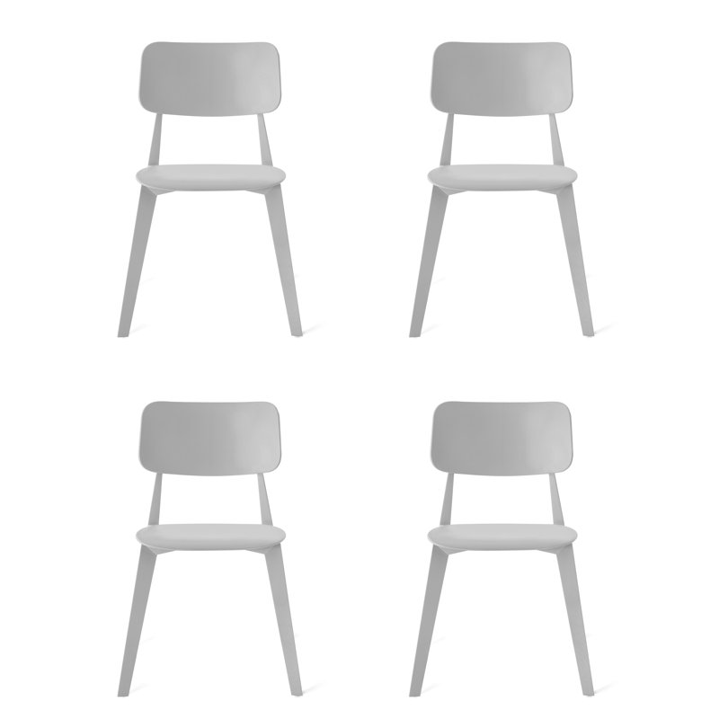 Chaise empilable d'extérieur et d'intérieur Stellar, Gris clair
