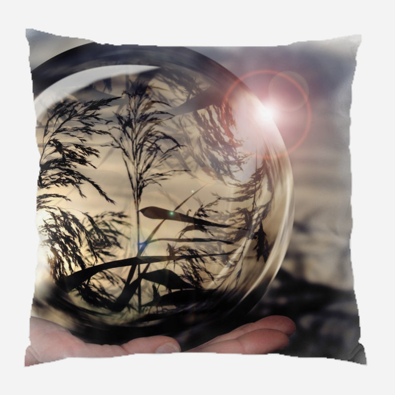 Microsuede Reversible Throw Pillow