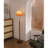 Solid Wood Floor Lamp with Glass Shade and 3 Color Temperatures