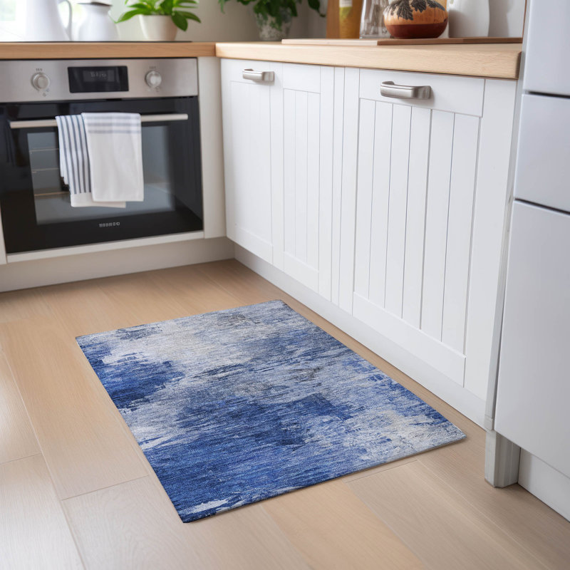 Khloei Washable Abstract Indoor / Outdoor Rug, Rectangle 1'8" x 2'6"