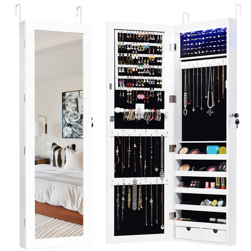 Armoire à bijoux avec miroir Yaqub