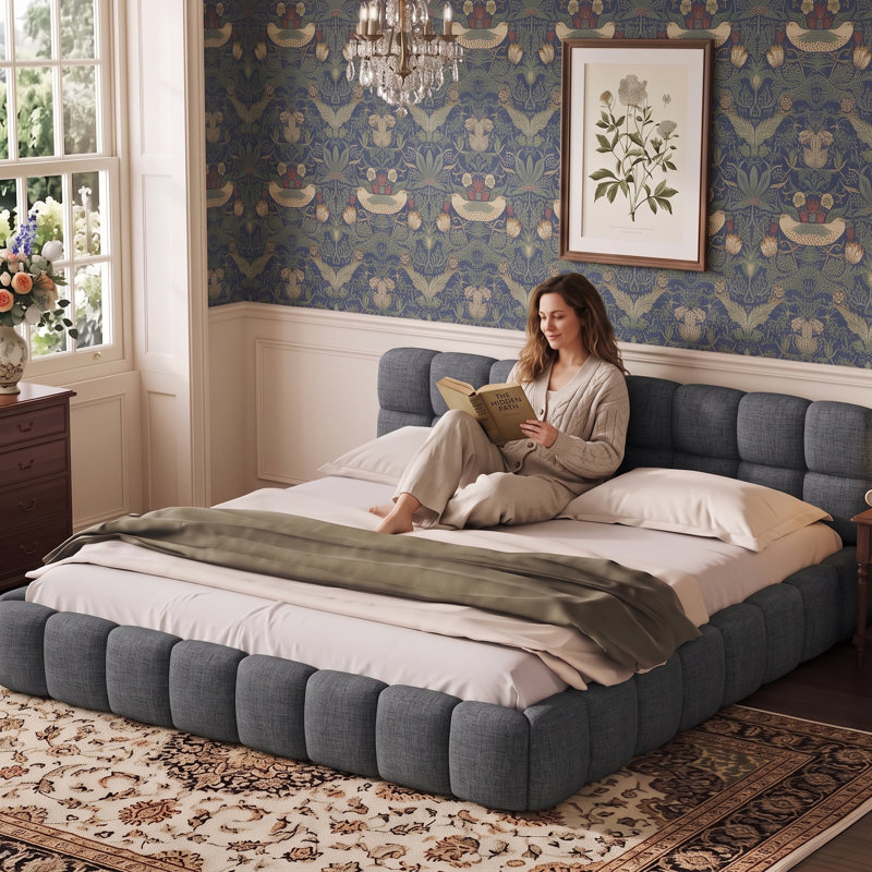 Bed Frame, Kingsize (5'), Grey