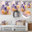Impressions d'iris mauve et jaune - décoration murale florale en métal-92736181