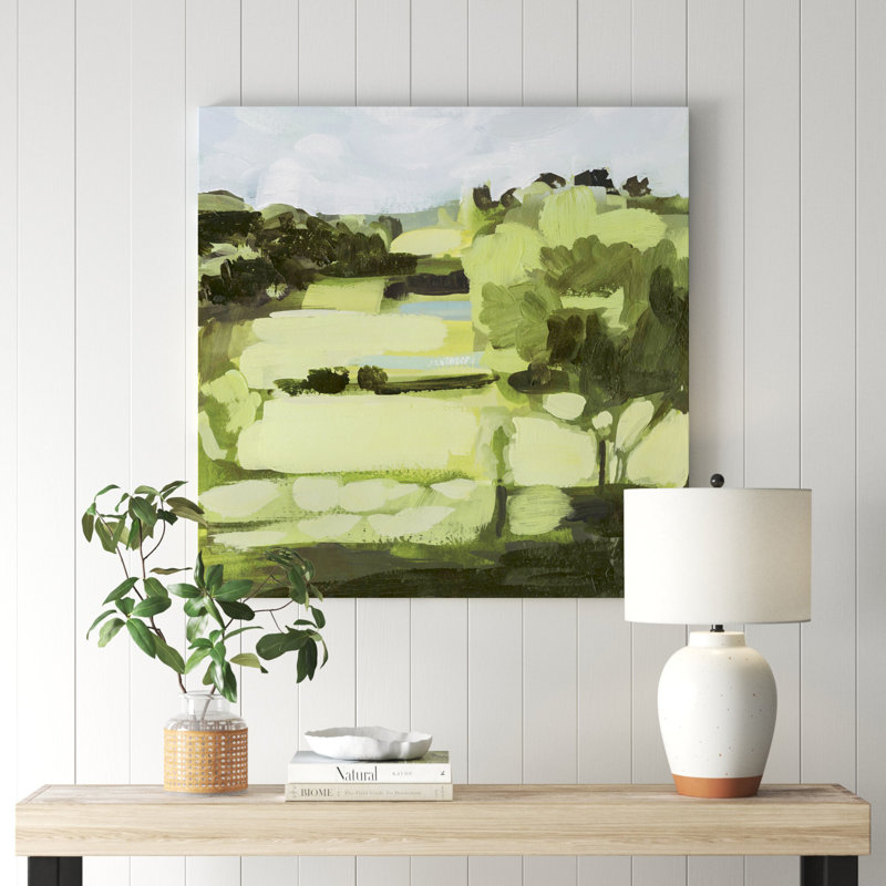 «Verdant Daze I», peinture sur toile tendue, H 36 po x l 36 po