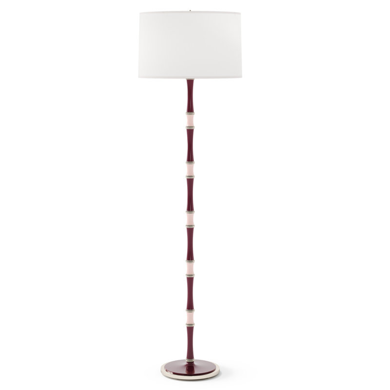 Lampe sur pied traditionnelle 64,50 po Kane, Blanc, Sucre, prune, eau de rose