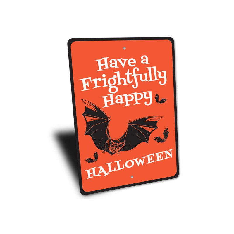Panneau d'Halloween en aluminium, H 14 po x l 10 po x P 0,04 po