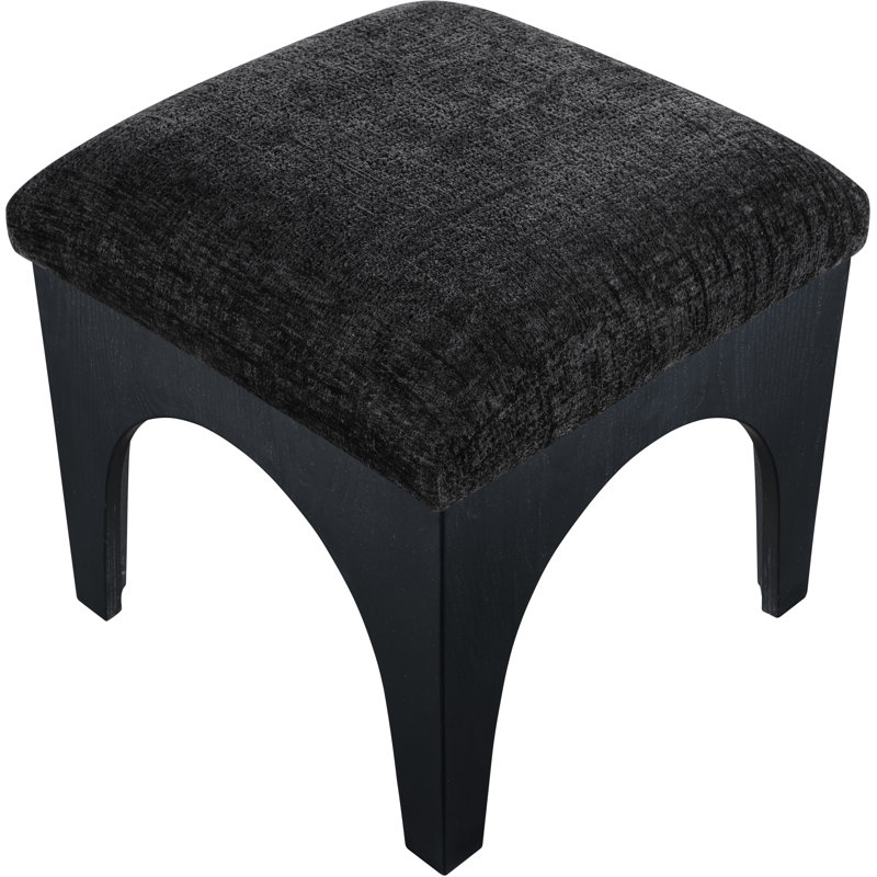 Repose-pieds Lawson, Noir, Tissu chenille noir