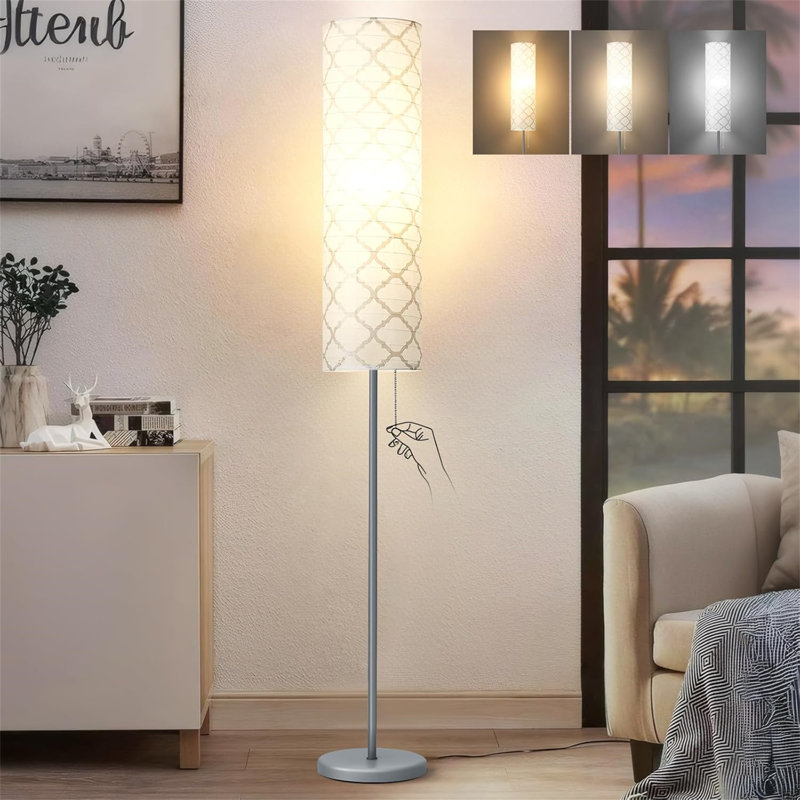 165cm Chrome Column Floor Lamp