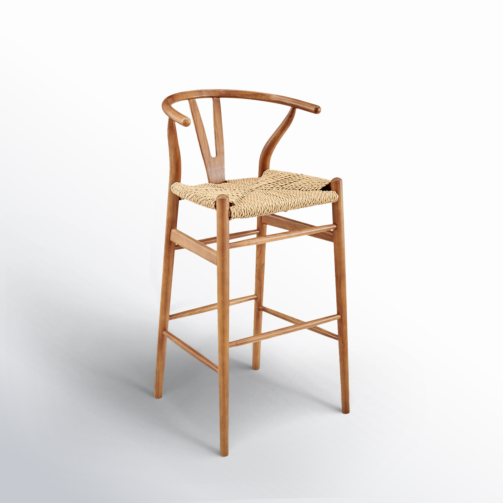 Fairbanks Solid Wood Bar/Counter Stool, Natural, Golden Ash, Bar Stool (30.1" Seat Height)