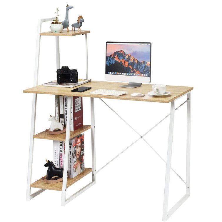 AFC Computer Desk with Slat Wall Monitor Mounts: Streamlined