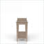 Table basse transitionnelle à finition sable avec tiroirs de rangement et tablette de salon