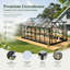 Serre en polycarbonate résistant au vent 8 x 16 pi, structure en aluminium avec toit-132798171
