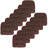 Marina Decoration Premium Thick Comfy Patio Seat Pads Fiber Fill Tufted Tie-Less Pillows 19 x 19 x 5 Inch Textured Solid Cover Indoor Outdoor Chair Cushions, 12 Count Pack Chocolate Brown Color-112653712-112653715