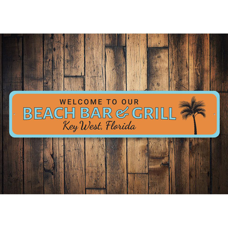 Plaque de plage en aluminium, H 6 po x l 24 po x P 0,06 po