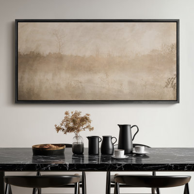 Extra Large Misty Neutral Landscape Artwork Print Wall Art