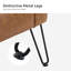 Chaise d'appoint capitonnée en similicuir de 26 po avec base en métal Euclid-59806075