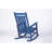 Oversized Rocking Chair with Wood-Texture, Outdoor Rocking Chair for Adults, All Weather Resistant Porch Rocker for Lawn Garden, Navy Blue-794377270