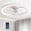 Petit ventilateur de plafond encastré moderne de 20 po avec lumière DEL et télécommande Smart App-719078307