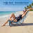 2 Pack Of High Beach Chair, Folding Portable Beach Chair for Adults, Lightweight Extra Wide Seat with Cup Holder, Storage Pocket & Carry Bag, High Back-1694491126