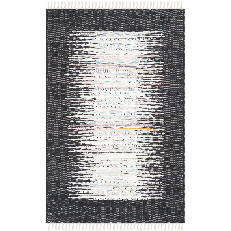Paynter Hand Woven Cotton Ikat Rug, Rectangle 8' x 10'