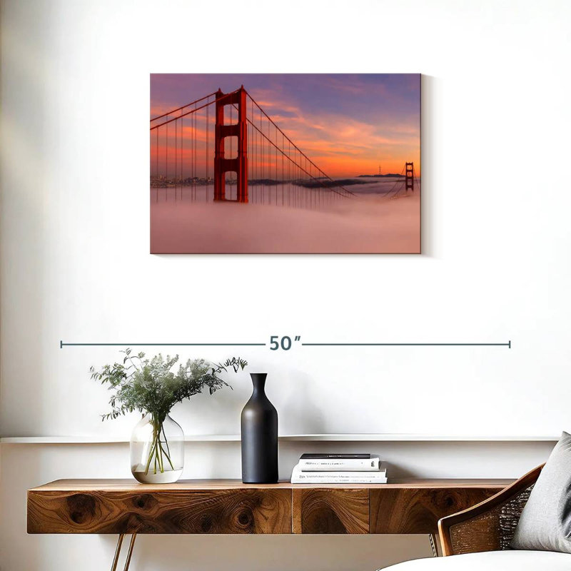Lilie Golden Gate Bridge Clouds, H 20 po x l 30 po