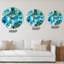 Horloge murale moderne bleue et blanche-280391915