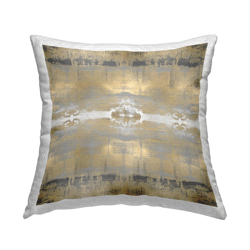 Coussin d'extérieur imprimé à motif abstrait lustré Stupell Industries par Ellie Roberts