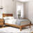Knighten Solid Wood Twin Bed Frame Light Walnut-324616893-324616894