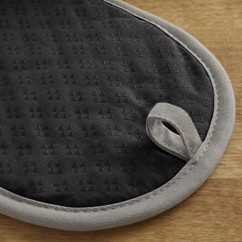 KitchenAid Asteroid Solid Diamond Potholder, Black, 6.5" W x 10" L