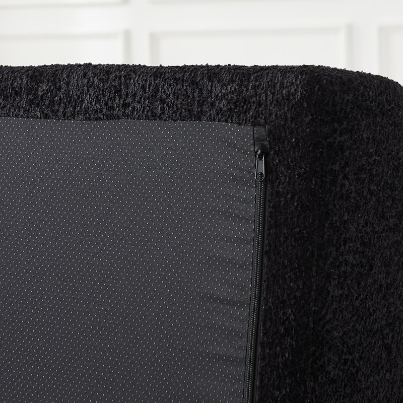 Canapé-lit modulaire convertible de 78,9 pouces avec accoudoirs amovibles, aucun assemblage requis, Noir