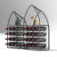 Armoire à vin autoportante en forme de 2 pièces pour exposer des spiritueux dans la salle à manger - Conception unique, peu encombrante, support de cuisine polyvalent, léger, facile à assembler