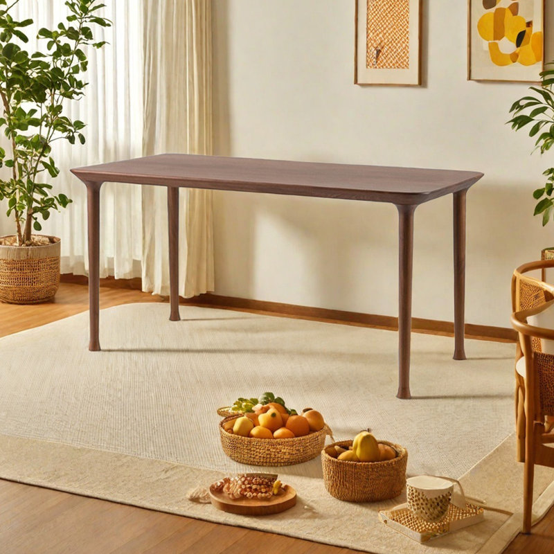 Choix simple et classique de table de salle à manger, H 29,52 po x L 62,99 po x l 31,49 po, Noyer