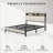 Space-saving Queen Beds, Beige Metal Platform With Storage