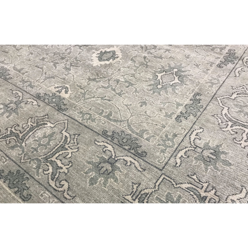 Hand-Knotted High-Quality Light Blue Area Rug