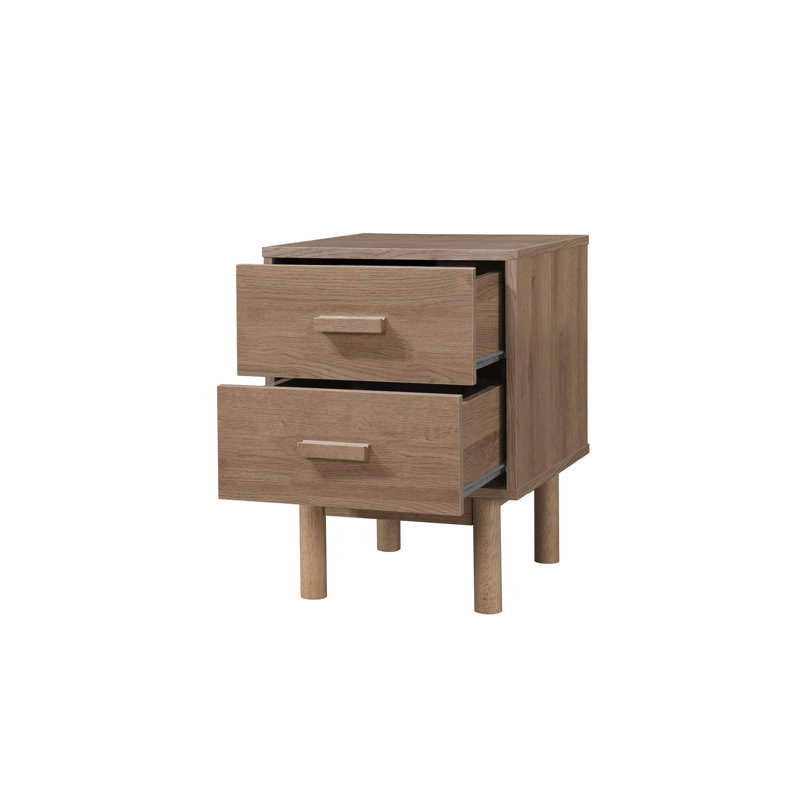 Lexys 40cm W Manufactured Wood Bedside Table, Brown