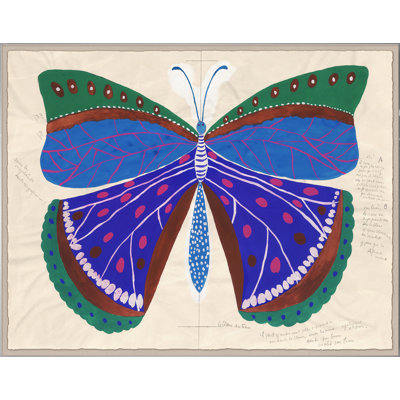 Butterfly Blue Print by Paule Marrot