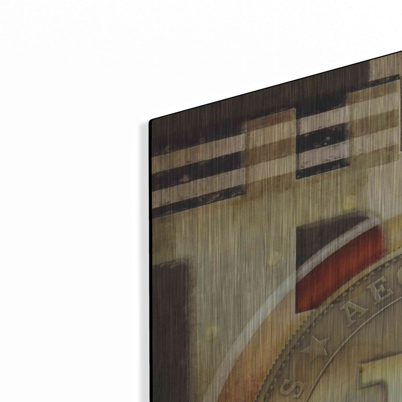 Art mural en métal luxueux «Bitcoin Deco Six» par Steve Hunziker, 24 po x 24 po, H 36 po x l 36 po