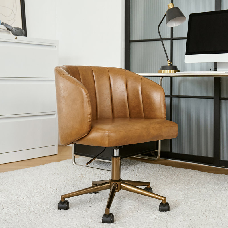 Willa Arlo™ Interiors Shelburne Leather Upholstered Task Chair ...
